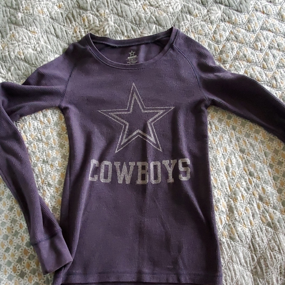 Juniors Authentic apparel Dallas Cow thermal shirt